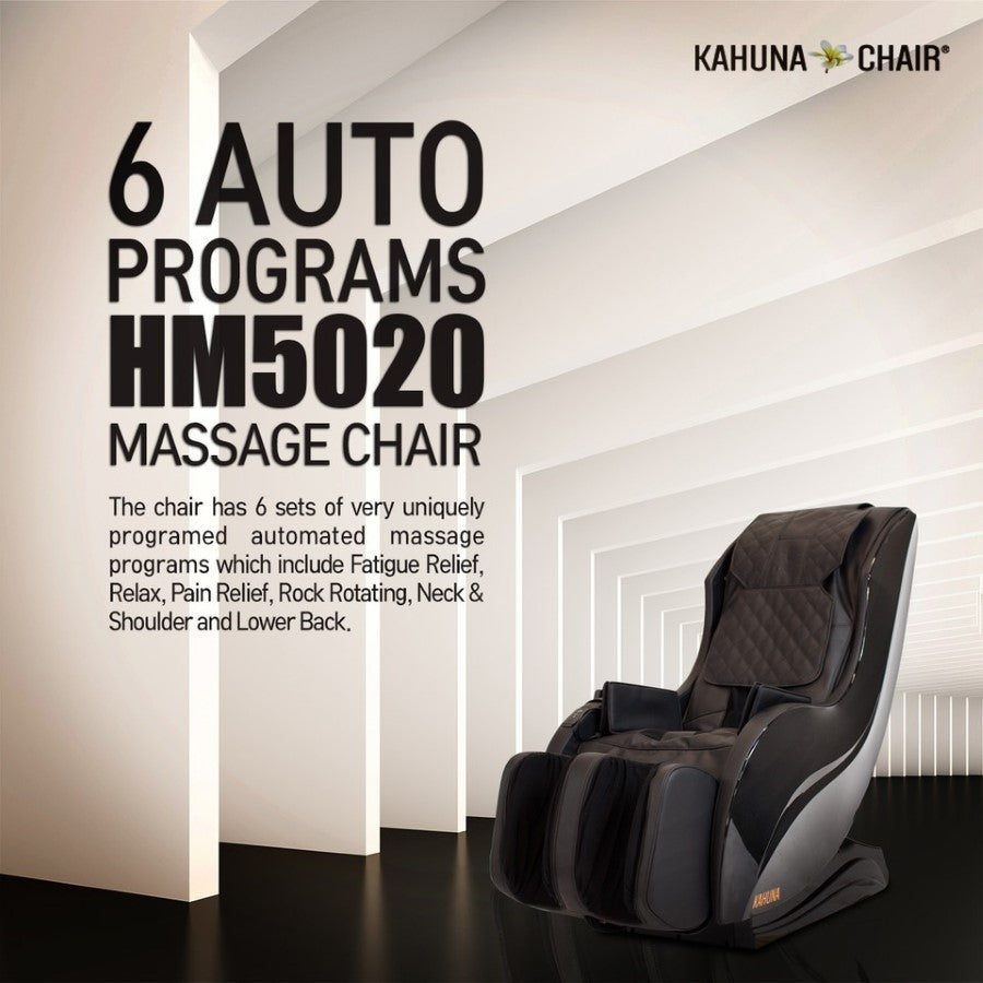 Slender Style SL-Track with heating therapy Kahuna Massage Chair, HM-5020 Black